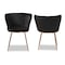 Baxton Studio Farah Glam and Luxe Black Velvet Upholstered and Rose Gold Finished Metal Dining Chair Set(2PC) PR 192-2PC-12060-ZORO - alternate 4